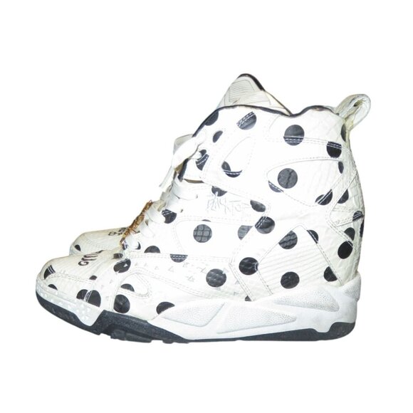 REEBOK X Melody Eshani Make Love Blacktop Pump Wedge Polka Dots Chalk White 10 - Picture 3 of 14
